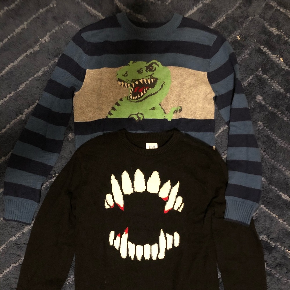 Lot Boys Gap Halloween Dinosaur Vampire Sweater L